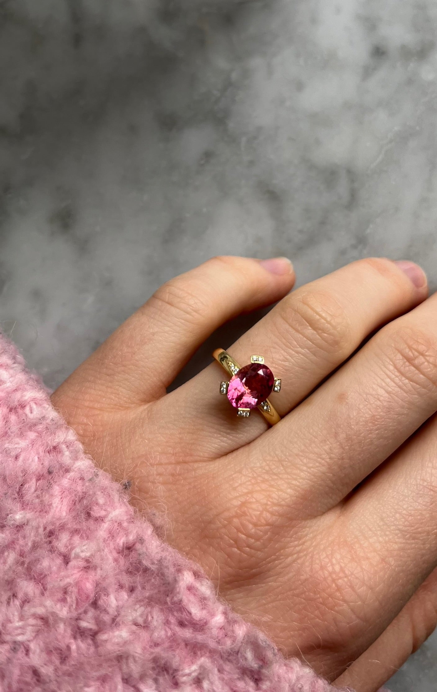 Pink Turmaline Ring